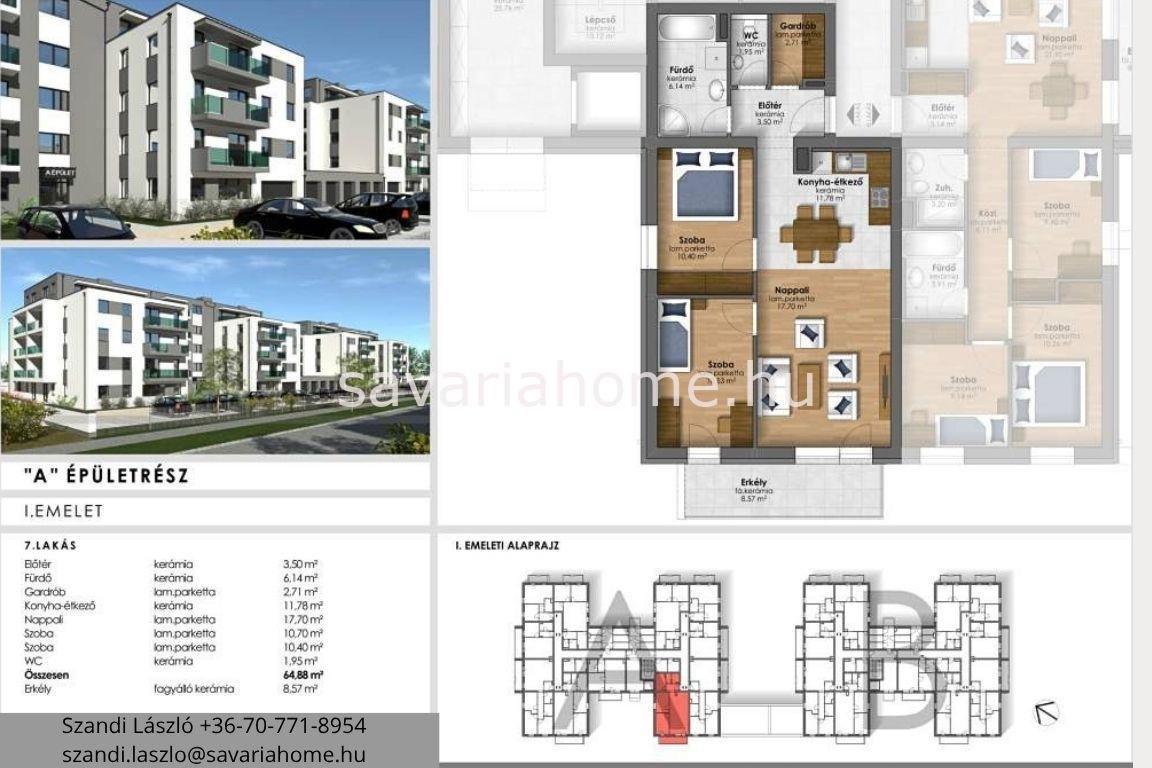 3 hálószoba · 65 m² · 69.900.000 Ft
