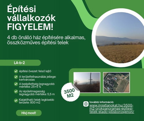 Eladó telek, Pilisborosjenőn 240 M Ft / költözzbe.hu