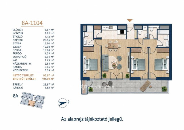 Eladó téglalakás, Budapesten, III. kerületben 260.3 M Ft