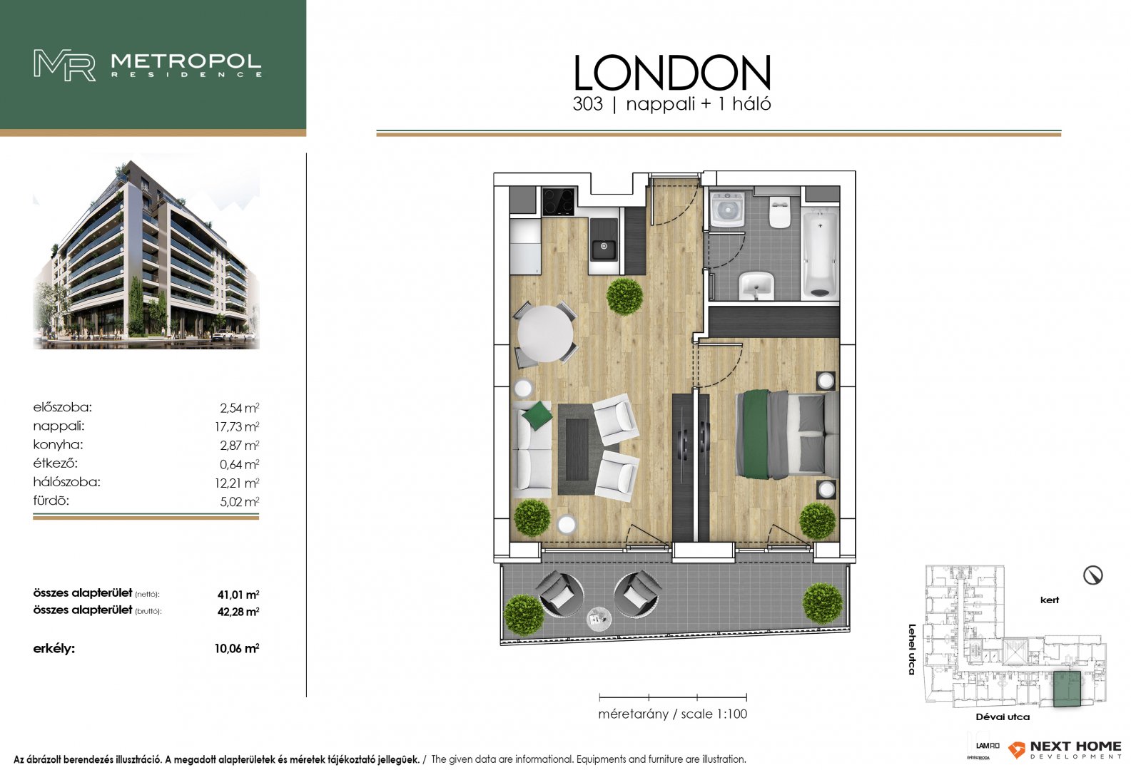 2 bed · 42m² · 86.423.000 ft