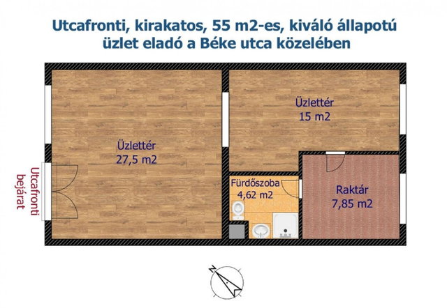 Eladó üzlethelyiség, Budapesten, XIII. kerületben 62 M Ft