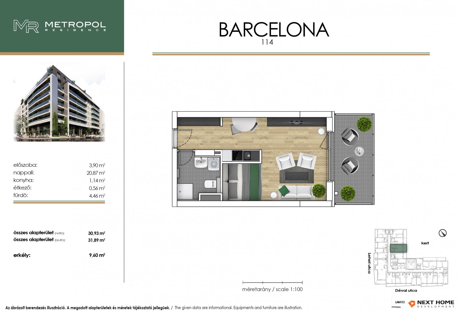1 bed · 32m² · 67.455.681 ft
