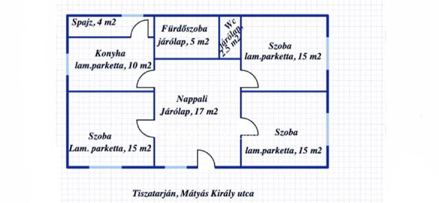 Eladó családi ház, Tiszatarjánban 18.5 M Ft, 3 szobás