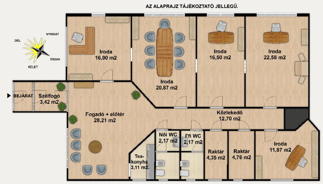 Kiadó iroda, Székesfehérvárott 270 E Ft / hó, 6 szobás
