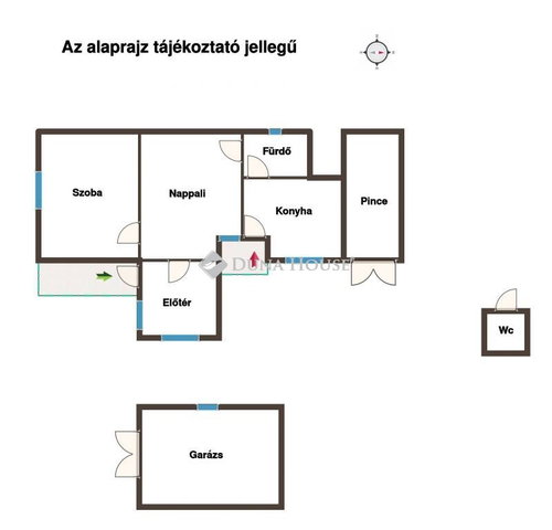 Eladó családi ház, Nagykónyin 9.5 M Ft, 2 szobás