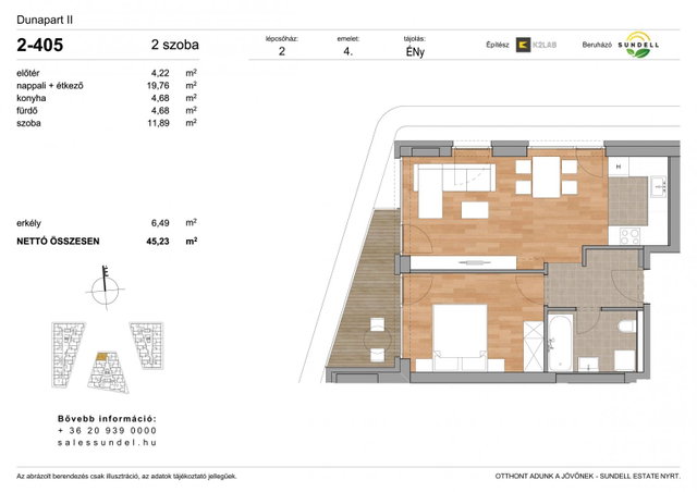 Eladó téglalakás, Budapesten, XI. kerületben 91.4 M Ft, 2 szobás