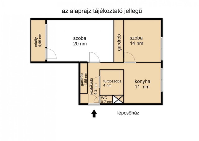 Eladó téglalakás, Gyulán 44.9 M Ft, 2 szobás