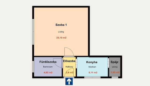 Eladó téglalakás, Kiskunhalason 22.5 M Ft, 1 szobás
