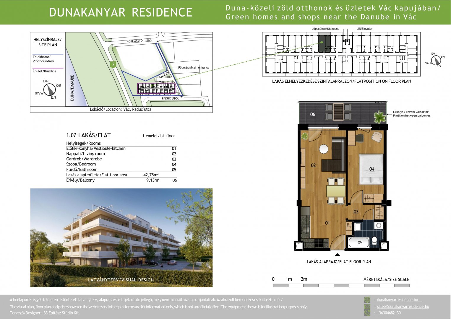Lakás · 2 hálószoba · 43 m² · 58.200.000 Ft
