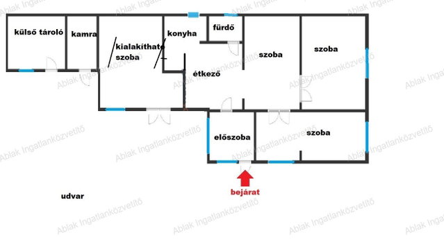 Eladó családi ház, Tabdin 13.9 M Ft, 2+1 szobás