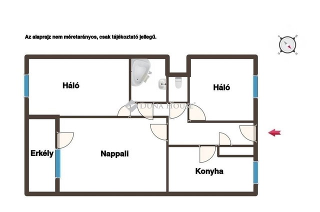 Eladó téglalakás, Budapesten, IV. kerületben 68 M Ft, 3 szobás