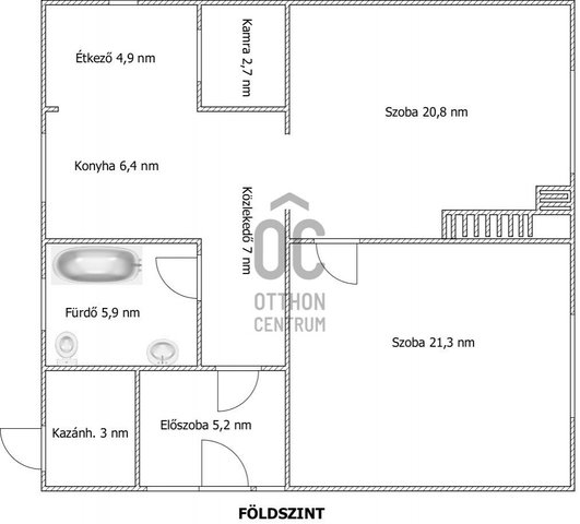 Eladó családi ház, Pakson 59.9 M Ft, 5 szobás