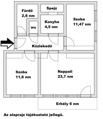 Eladó téglalakás, Zalaegerszegen 46 M Ft, 1+2 szobás
