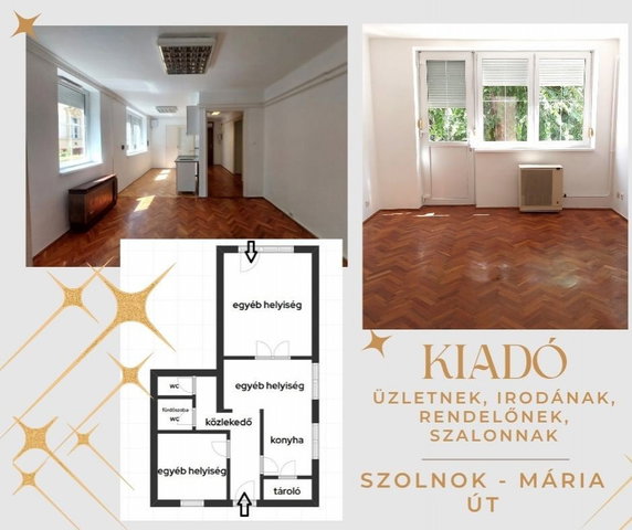 Kiadó üzlethelyiség, Szolnokon, Mária úton 190 E Ft / hó