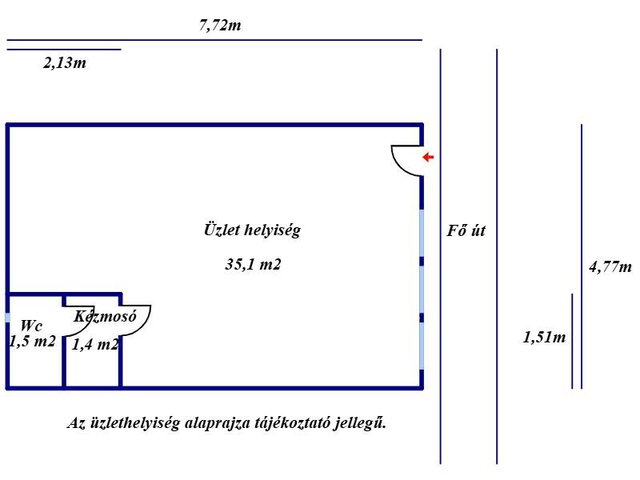 Eladó üzlethelyiség, Nagykőrösön 32 M Ft
