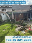Eladó családi ház, Ócsán 45 M Ft, 3 szobás