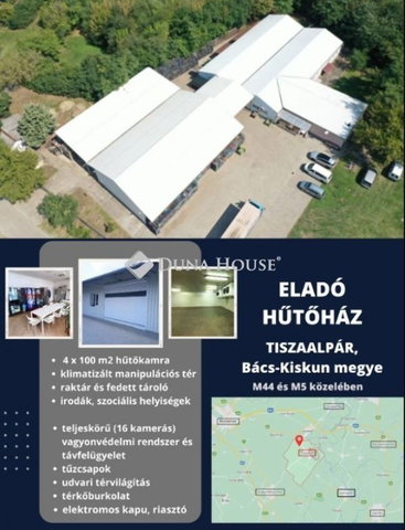 Eladó ipari ingatlan, Tiszaalpáron 229 M Ft / költözzbe.hu