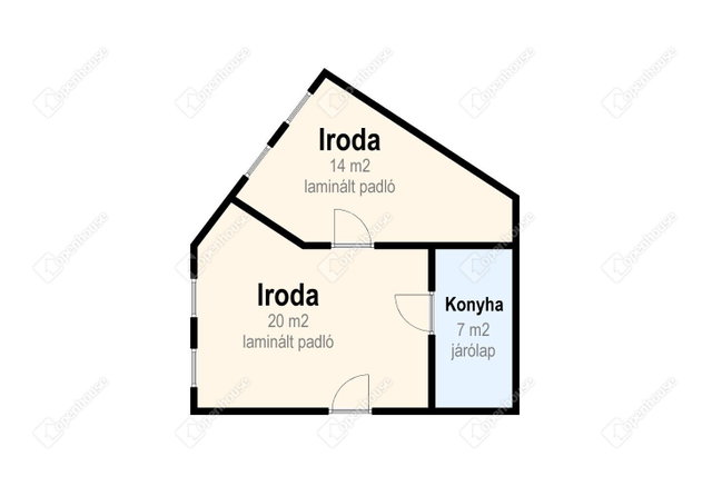 Kiadó iroda, Miskolcon 126 E Ft / hó, 2 szobás