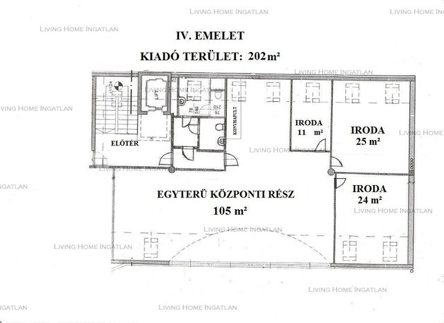 Kiadó iroda, Budapesten, XIII. kerületben 628 E Ft / hó, 4 szobás