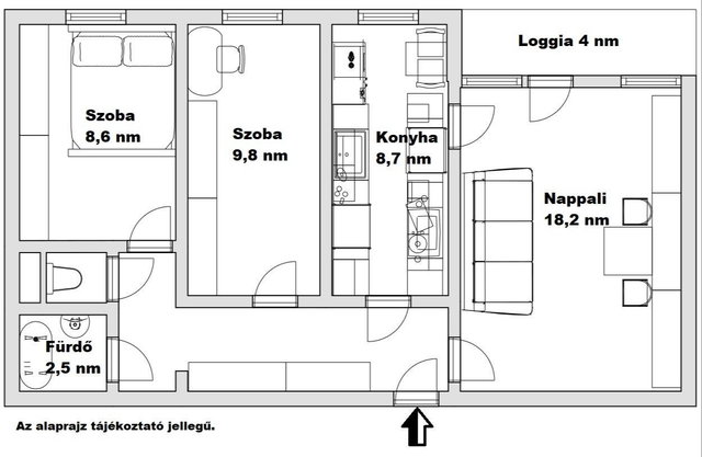 Eladó téglalakás, Zalaegerszegen 40 M Ft, 1+2 szobás