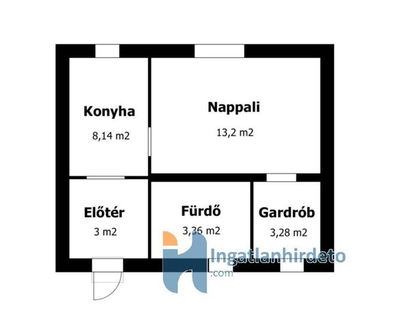 Eladó téglalakás, Budapesten, IV. kerületben 34.9 M Ft, 1 szobás