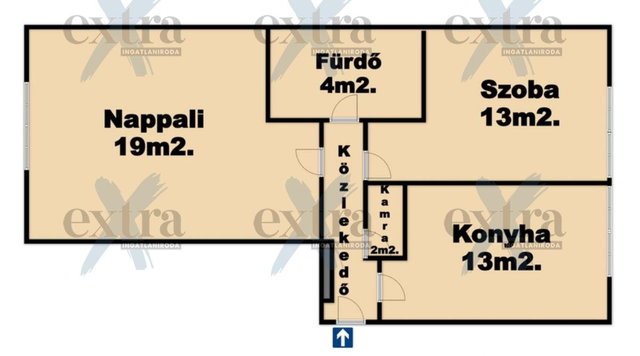 Eladó téglalakás, Szegeden 54.9 M Ft, 2 szobás
