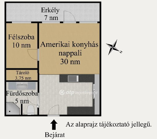 Eladó panellakás, Budapesten, X. kerületben 69 M Ft, 1+1 szobás