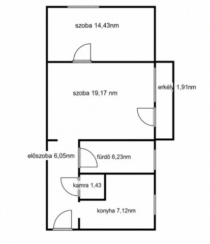 Eladó téglalakás, Bátonyterenyén 19.9 M Ft, 2 szobás