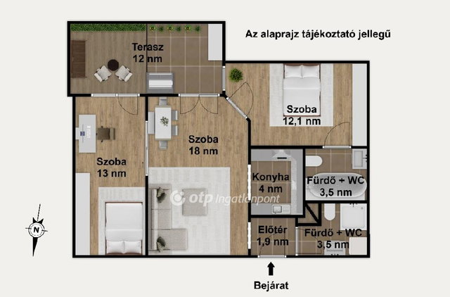 Eladó téglalakás, Budapesten, VIII. kerületben 84.9 M Ft