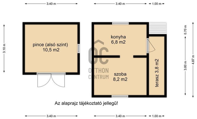 Eladó nyaraló, Bocföldén 3.99 M Ft, 1 szobás