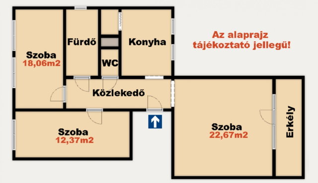 Eladó téglalakás, Kiskunhalason 38.9 M Ft, 3 szobás
