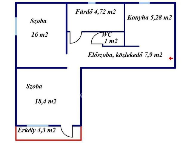 Eladó téglalakás, Sajószentpéteren 24.9 M Ft, 2 szobás