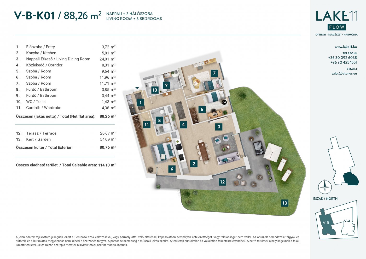 4 bed · 88m² · 170.990.000 ft