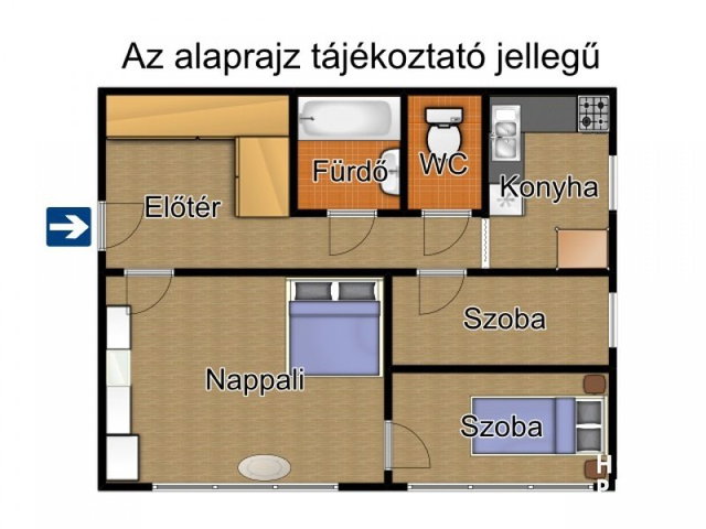 Eladó téglalakás, Szegeden 57.5 M Ft, 3 szobás