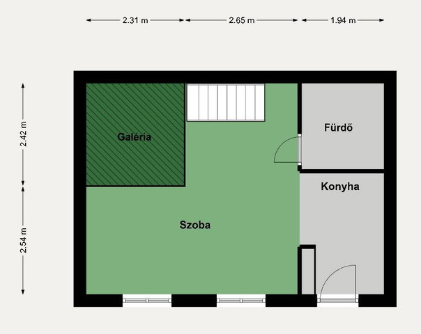 Eladó téglalakás, Budapesten, VI. kerületben 62.8 M Ft, 1 szobás