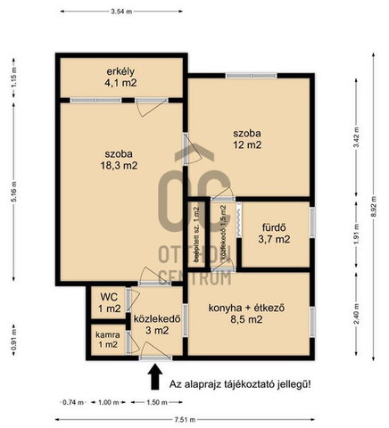 Eladó téglalakás, Zalaegerszegen 38 M Ft, 2 szobás