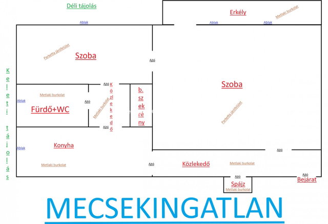 Eladó téglalakás, Pécsett 44.9 M Ft, 2 szobás