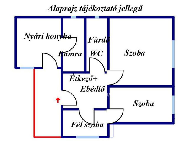Eladó családi ház, Komádiban 15 M Ft, 2+1 szobás