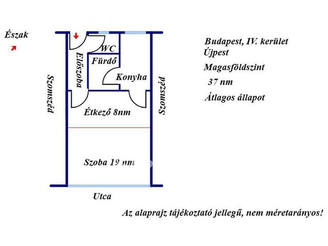 Eladó téglalakás, Budapesten, IV. kerületben 54.9 M Ft, 1 szobás