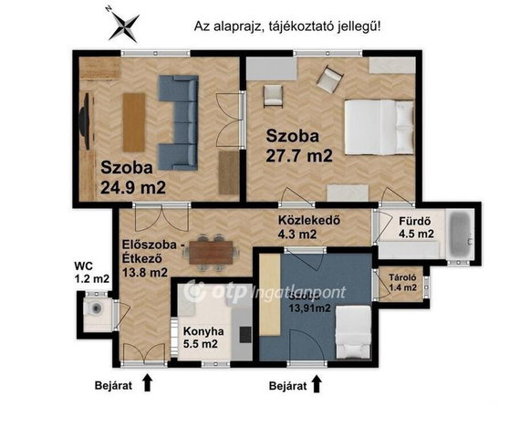 Eladó téglalakás, Budapesten, VIII. kerületben 99.9 M Ft