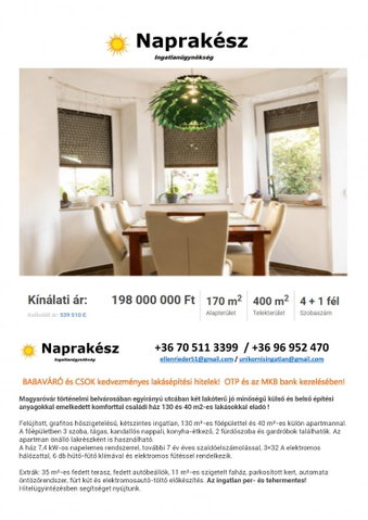 Eladó családi ház, Mosonmagyaróváron 198 M Ft, 4+1 szobás