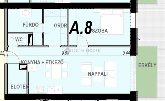 Eladó téglalakás, Szombathelyen 62 M Ft, 2 szobás