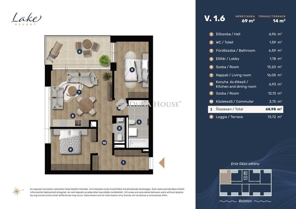 3 bed · 75m² · 99.900.000 ft