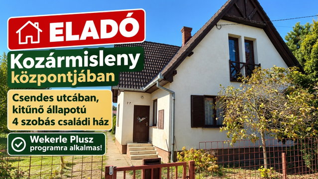 Eladó családi ház, Kozármislenyen, Gárdonyi Géza utcában