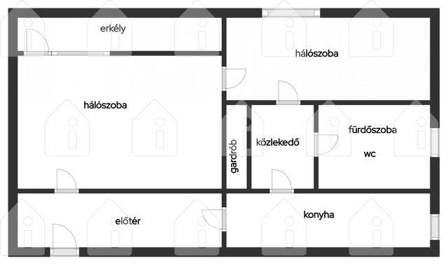 Eladó téglalakás, Egerben, Kertész utcában 36.2 M Ft, 2 szobás