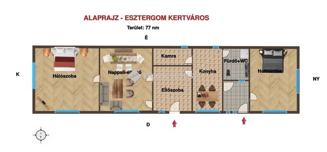 Eladó családi ház, Esztergomban 34.9 M Ft, 3 szobás