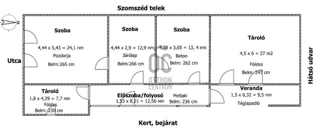 Eladó családi ház, Pitvaroson 2.3 M Ft, 3 szobás