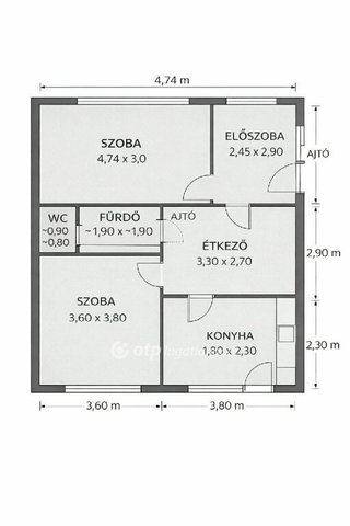 Eladó téglalakás, Debrecenben 43 M Ft, 2 szobás