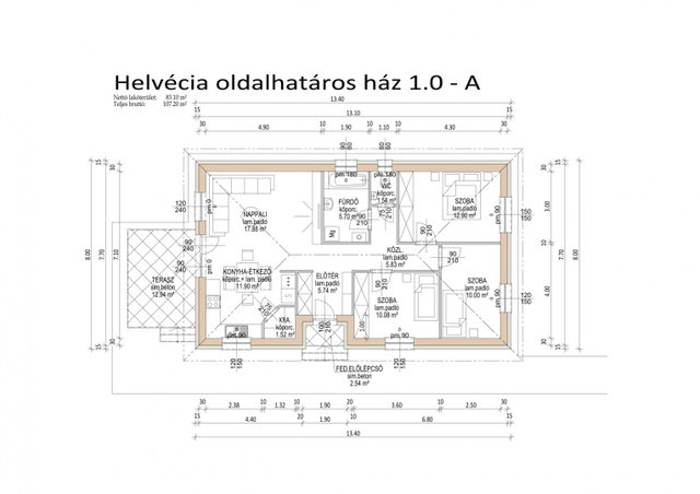 Eladó családi ház, Helvécián 81.6 M Ft, 3 szobás