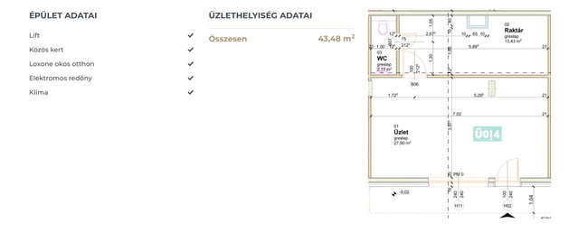 Eladó üzlethelyiség, Tatán 43.48 M Ft, 1 szobás
